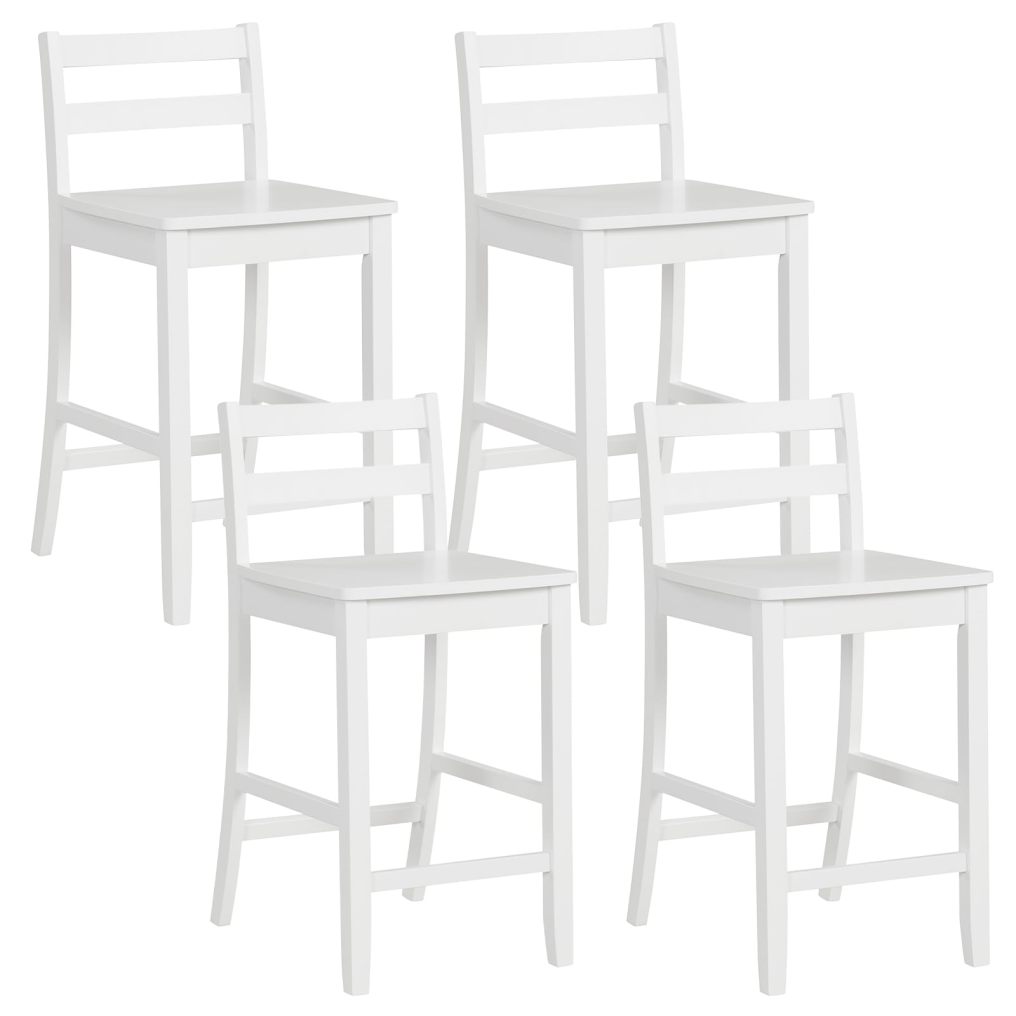 Wooden Bar Stools Set of 2/4 24-Inch Counter Height Stools
