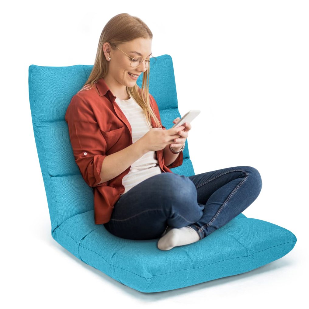 Floor Chair Folding Gaming Chair with Back Support