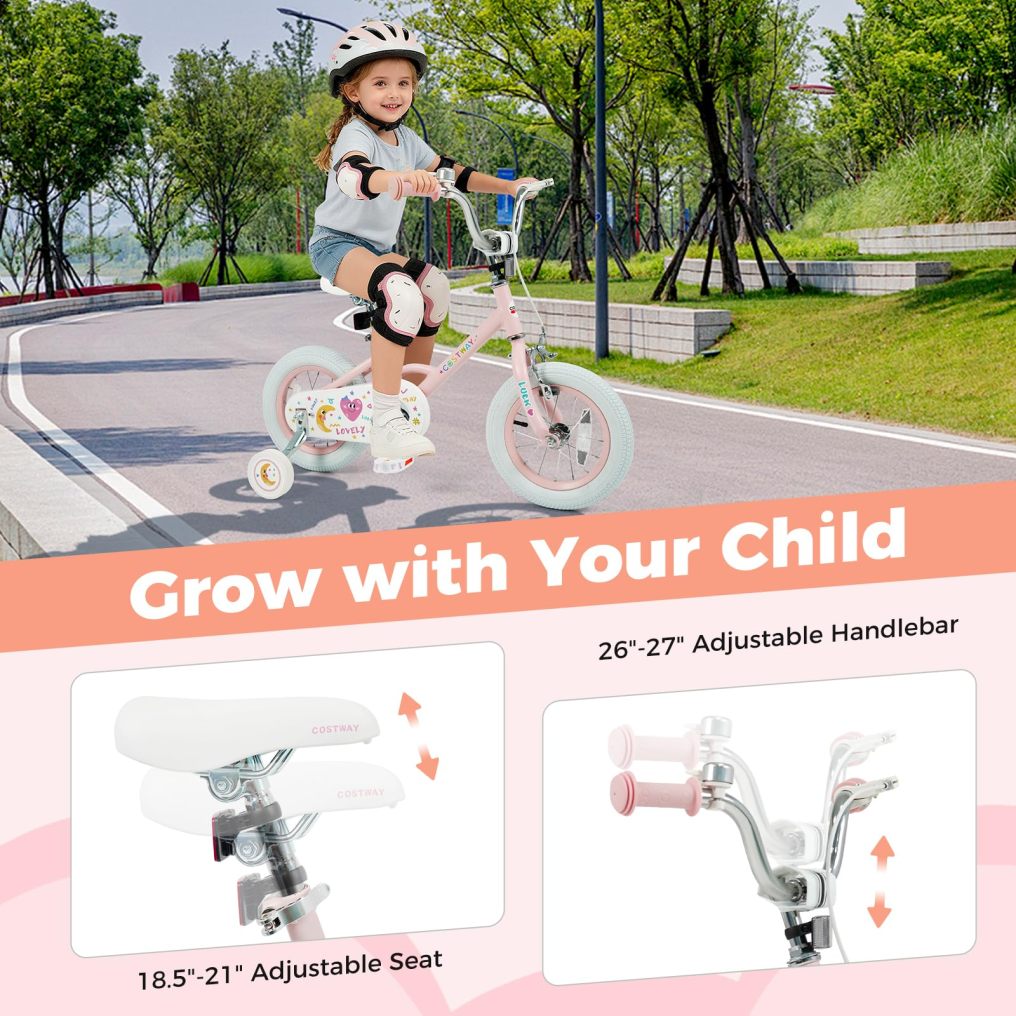 12 14 16 18 Inch Kids Bike for Girls Boys Age 3-8 Years