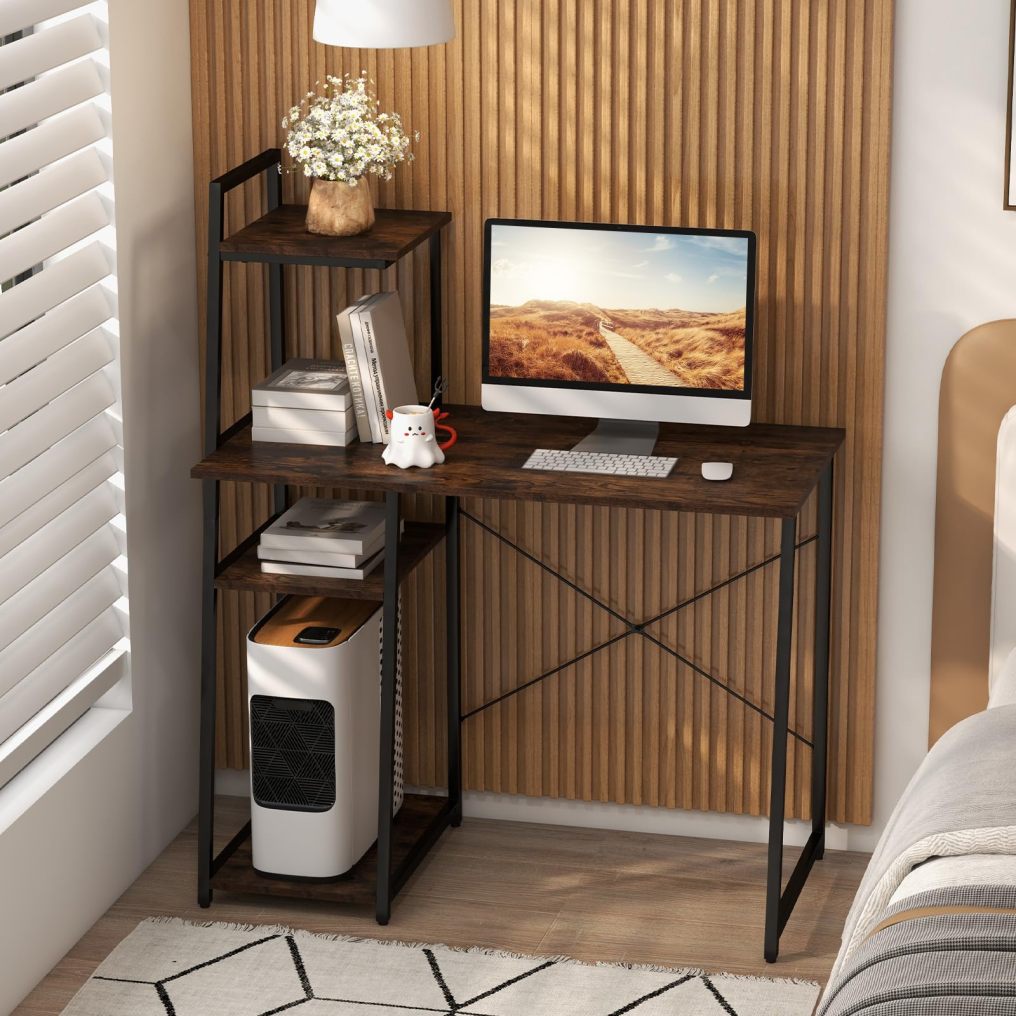 Home Office Desk Writing Table with Sturdy X-Shape Frame