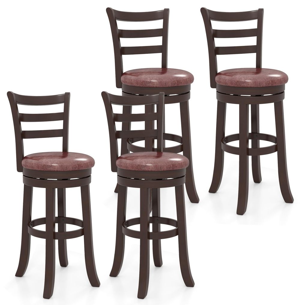 26"/30” Bar Height Stools Set with Footrest for Kitchen