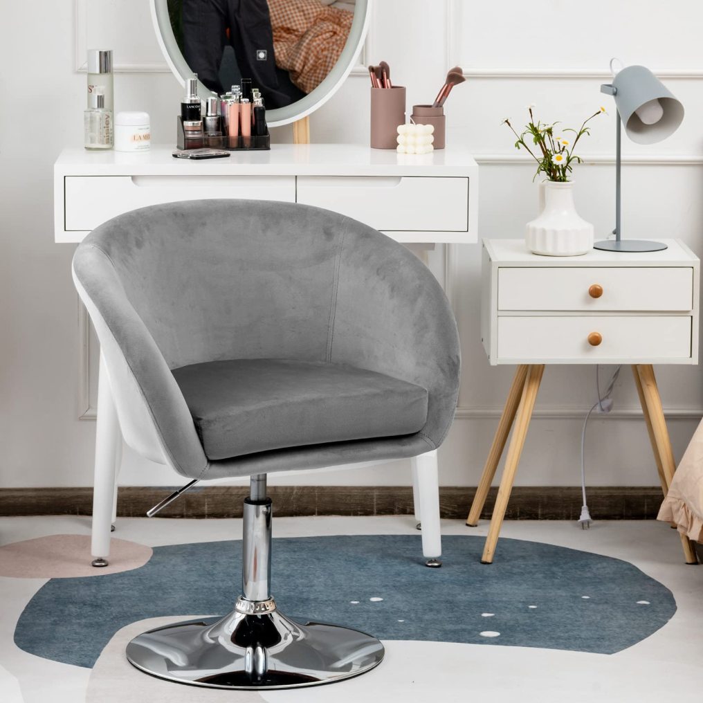 Vanity Chair Height Adjustable Modern Velvet Makeup Chair