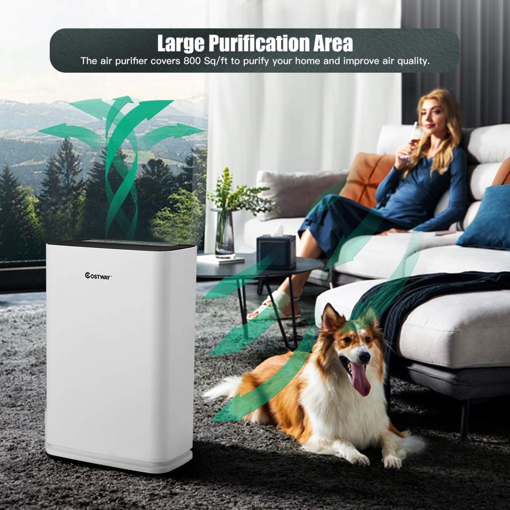 Air Purifier with HEPA Air Filter for Large Room Spaces Up to 800 Sq Ft