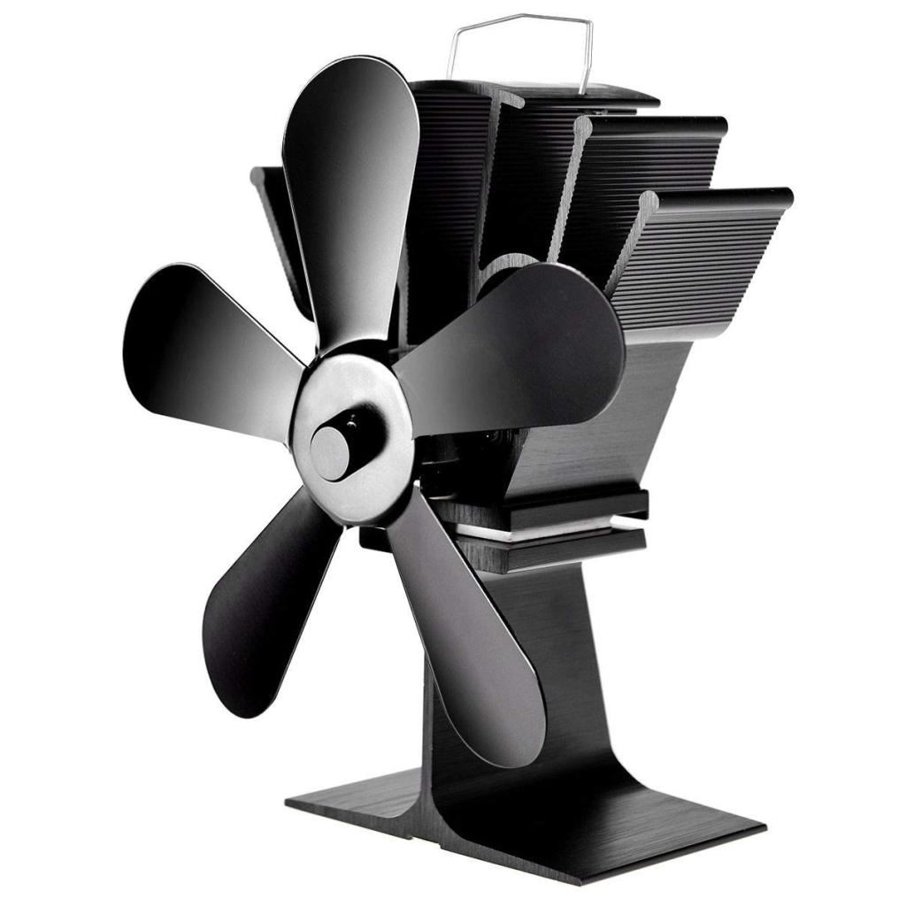 Heat Powered Stove Fan with 5 Blades Aluminium Silent Eco Friendly for Wood Log Burner Fireplace