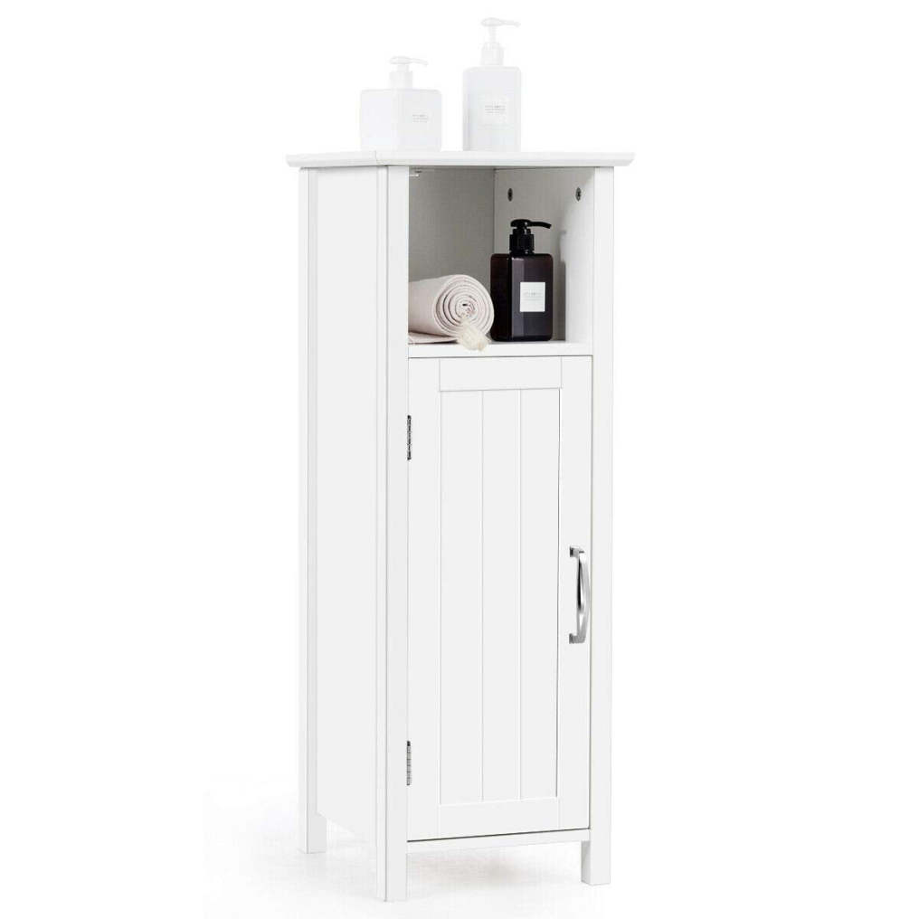 Bathroom Storage Organizer w/Single Door & Adjustable Shelf