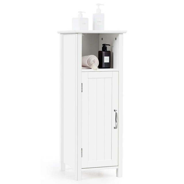 Bathroom Storage Organizer w/Single Door & Adjustable Shelf