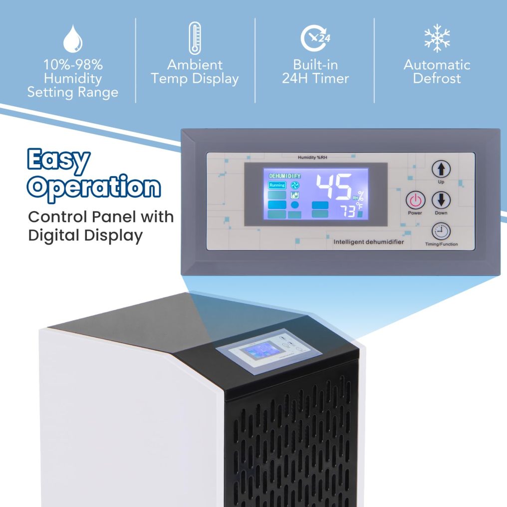 ARLIME 250 Pints Commercial Dehumidifier with Drain Hose