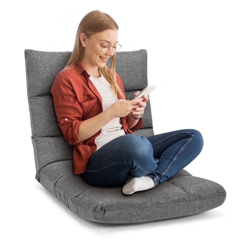 Floor Chair Folding Gaming Chair with Back Support