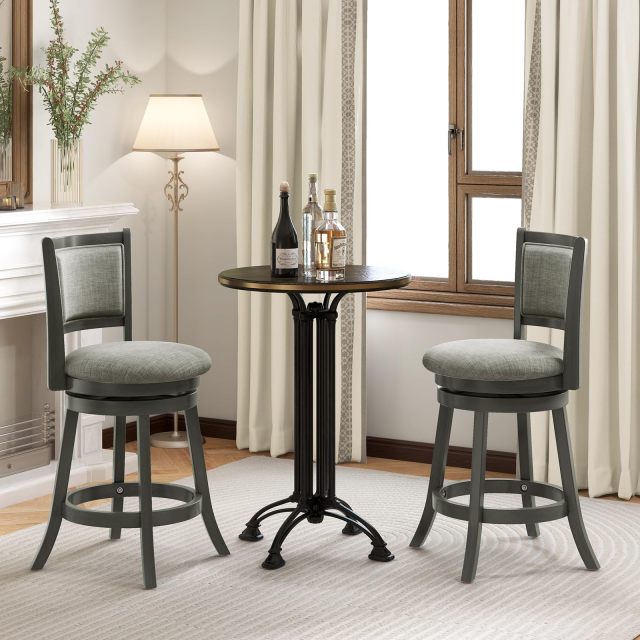 Bar Stools Set Counter Height Swivel Chairs