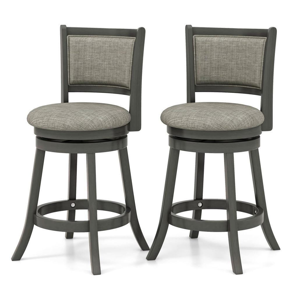 Bar Stools Set Counter Height Swivel Chairs