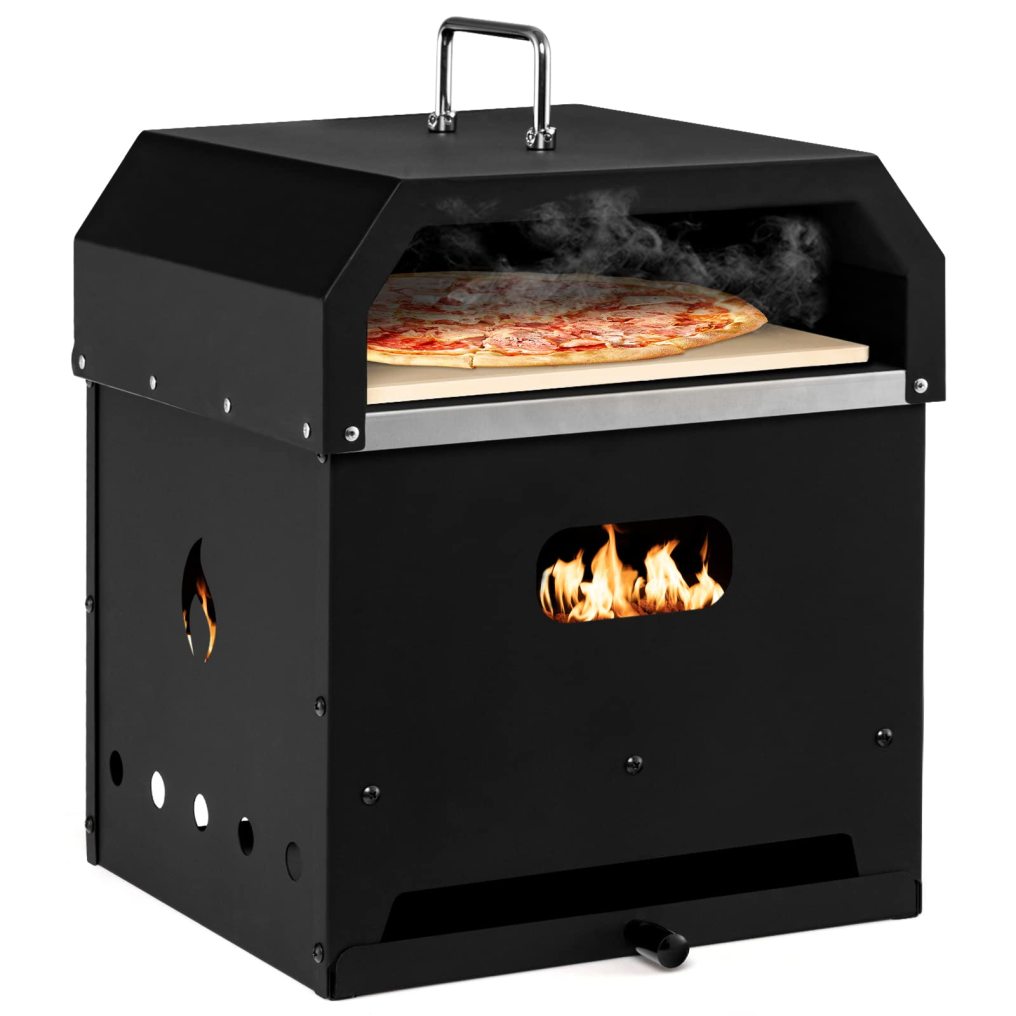 4-in-1 Outdoor Portable Pizza Oven with 12 Inch Pizza Stone