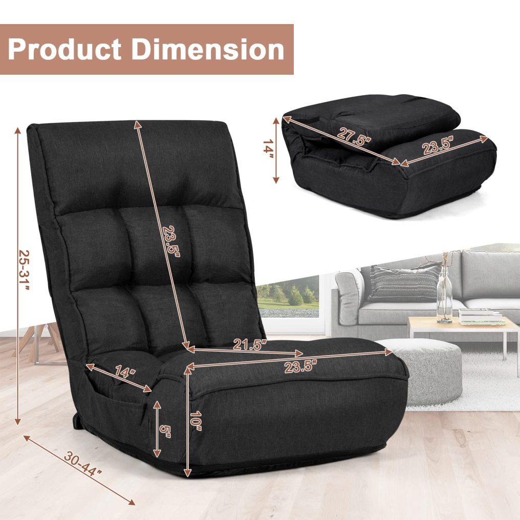 Folding Floor Lounge Chair Floor Gaming Chair