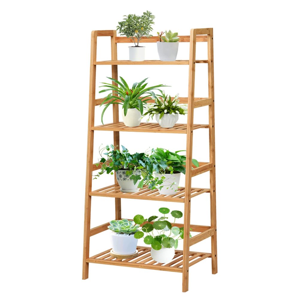 4 Tier Ladder Shelf for Living Room