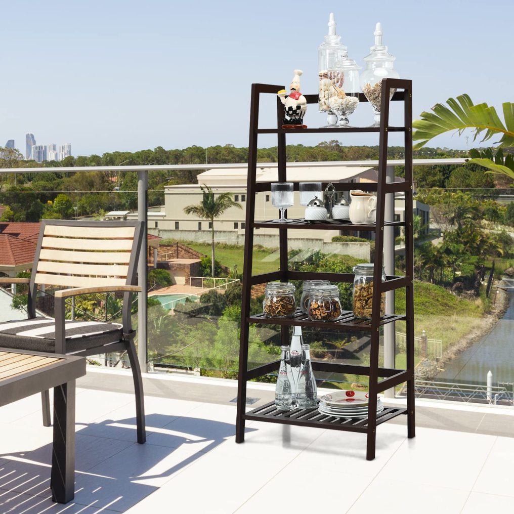 4 Tier Ladder Shelf for Living Room
