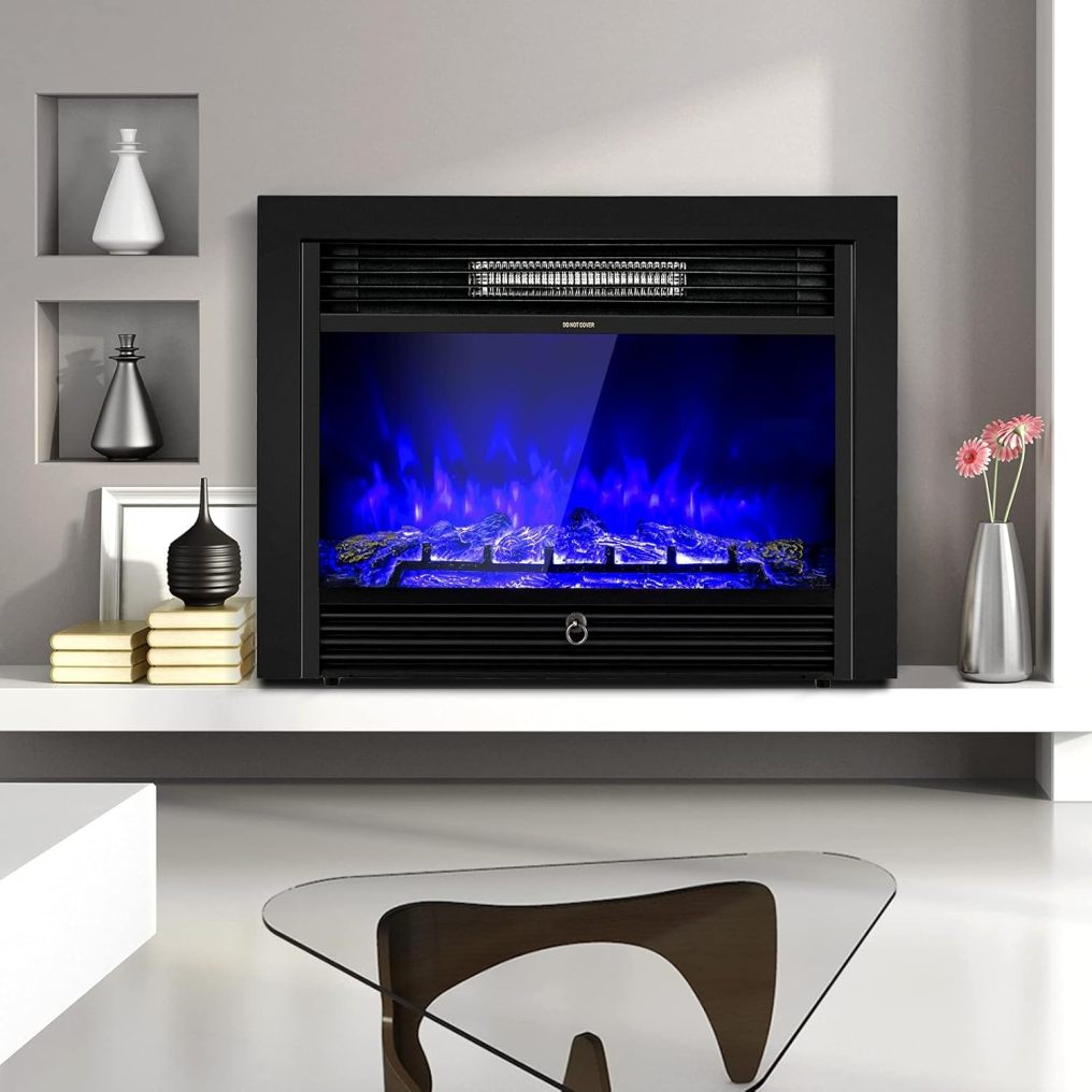 28.5-inch Electric Fireplace Inserts Heater for Indoor Use