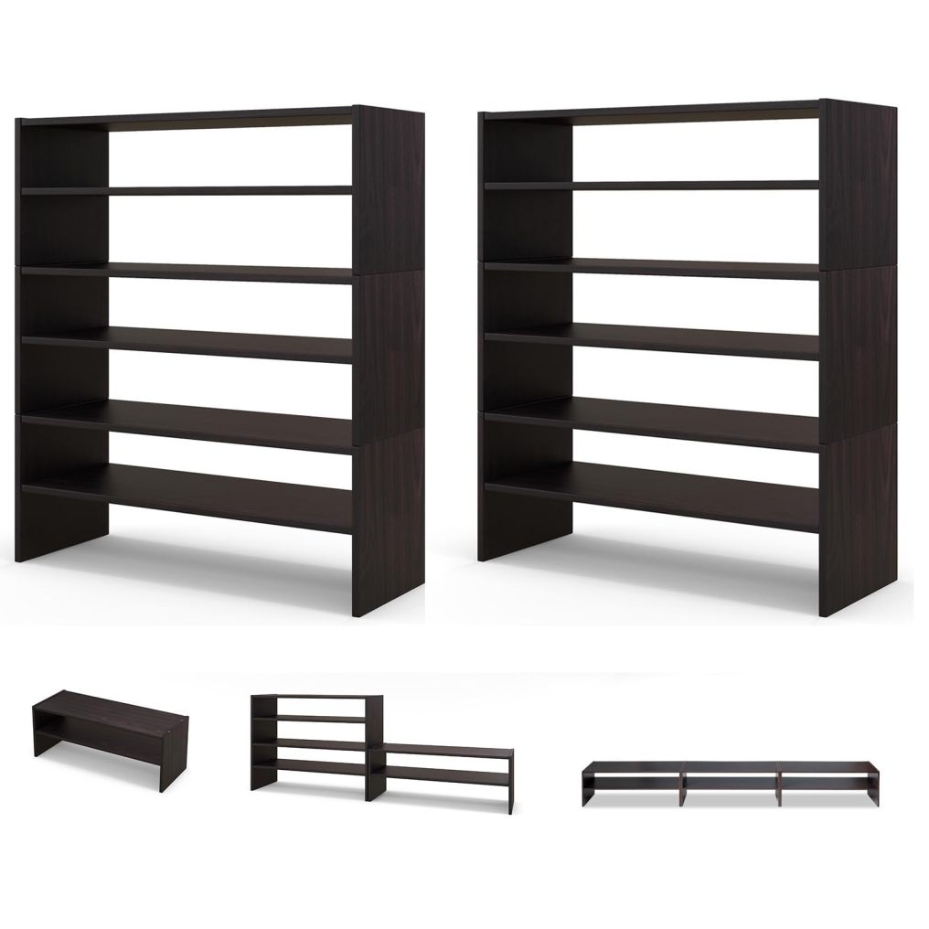 Extra Wide Shoe Shelf Organizer with Stackable Design