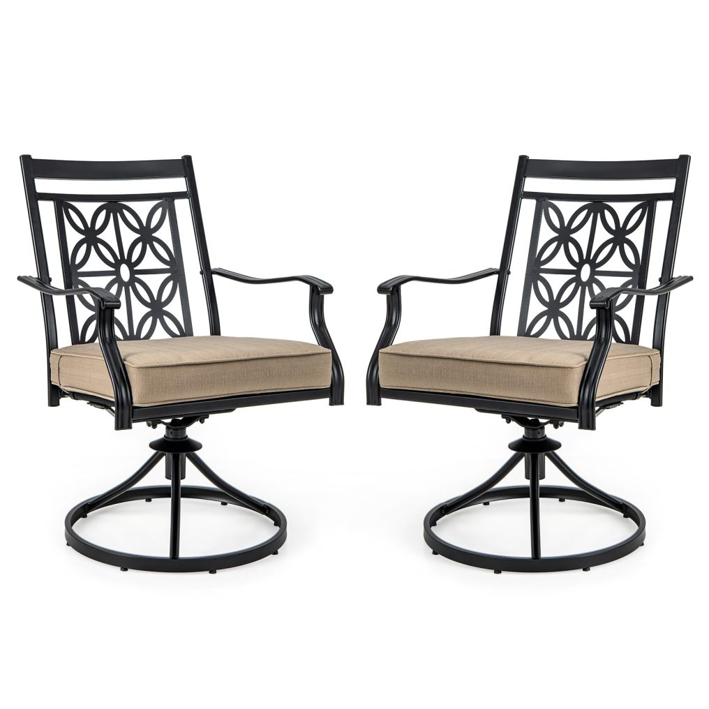 2/4 Pieces Patio Swivel Dining Chairs