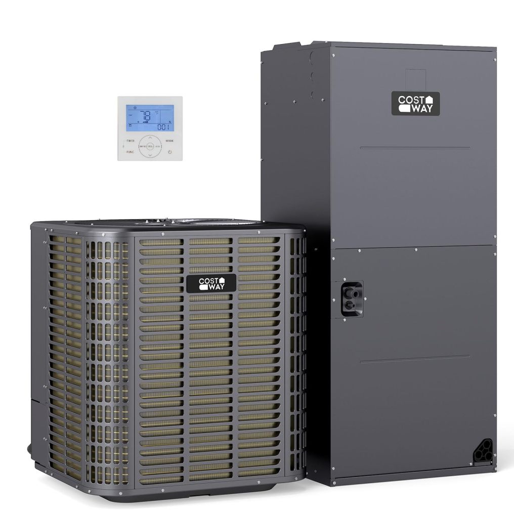 5 Ton 17 SEER2 Central Air Conditioner Heat Pump System with Multi-Position Air Handler Unit