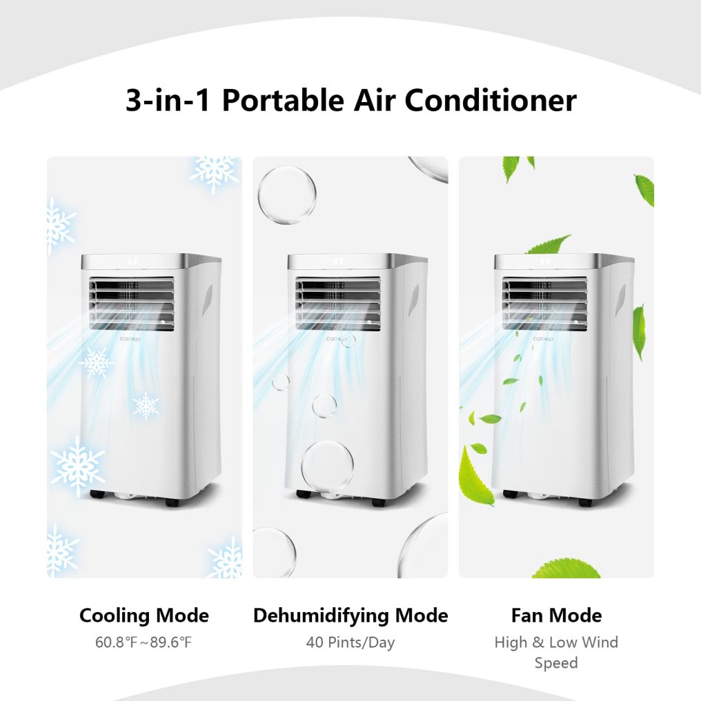 Portable Air Conditioners, ARLIME 8000 BTU 3-in-1 AC Unit with Fan & Dehumidifier