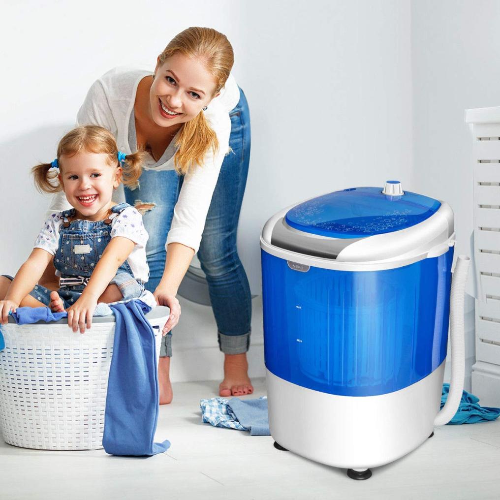 Portable Mini Washing Machine with Spin Dryer, Washing Capacity 5.5lbs