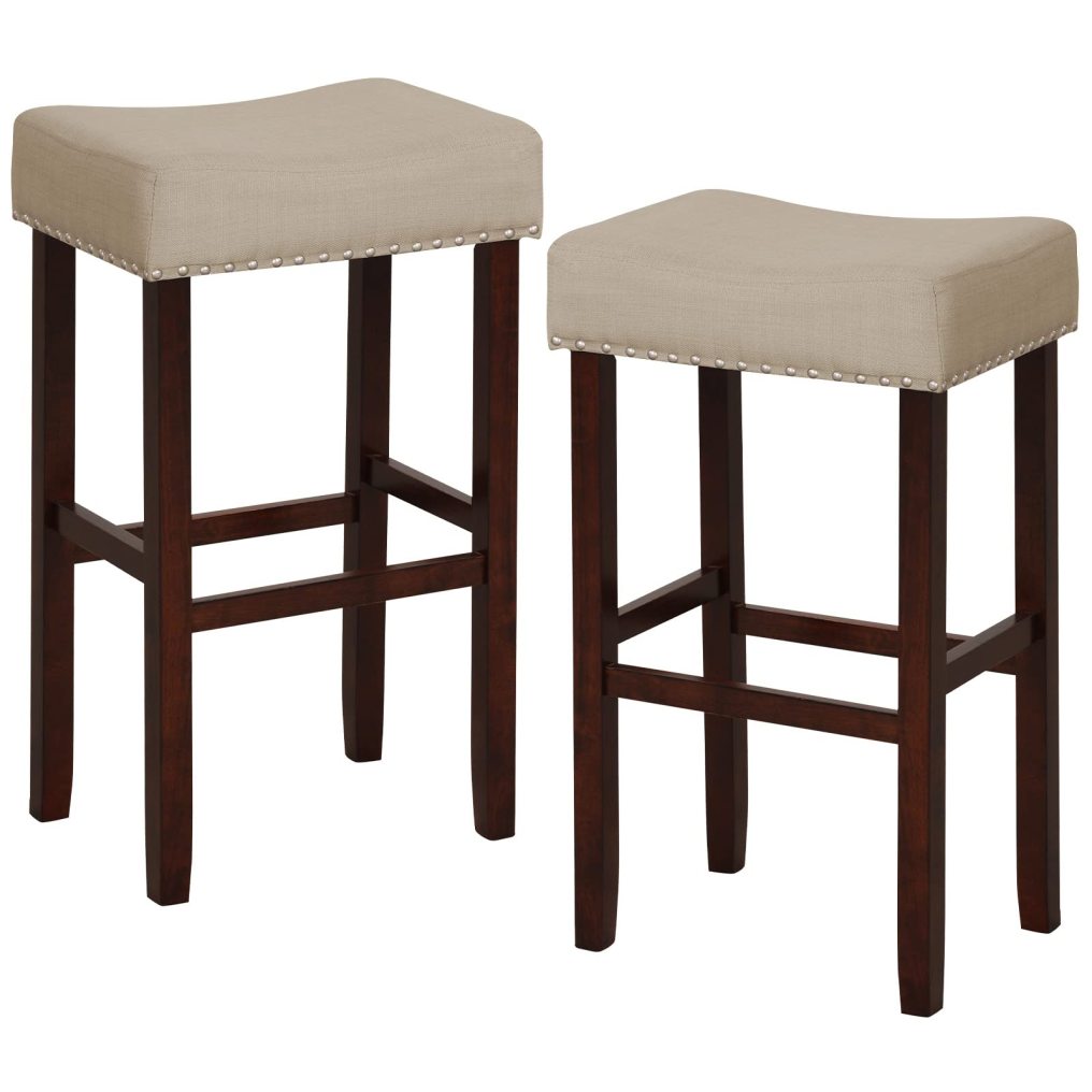 29.5-inch Counter Height Bar Stools Set of 2/4 Backless Vanity Chair for Makeup