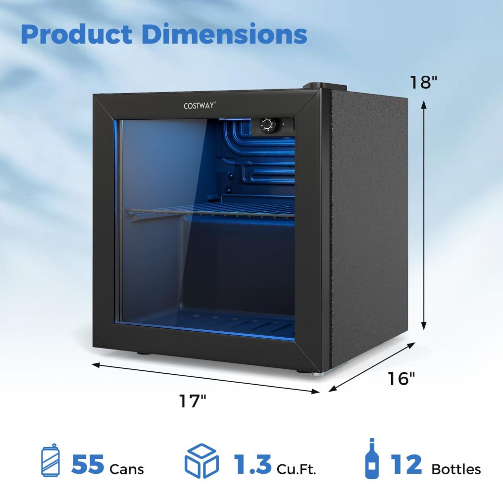 Beverage Refrigerator Cooler 1.3 Cu. Ft.