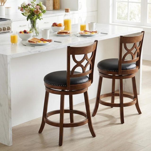 Swivel Bar Stools Set of 2/4 26 Inch Counter Height Barstools