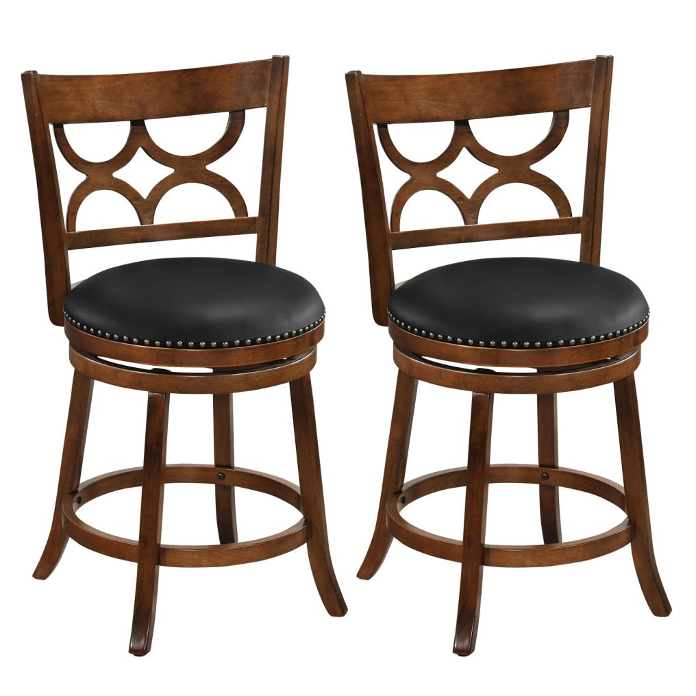 Swivel Bar Stools Set of 2/4 26 Inch Counter Height Barstools