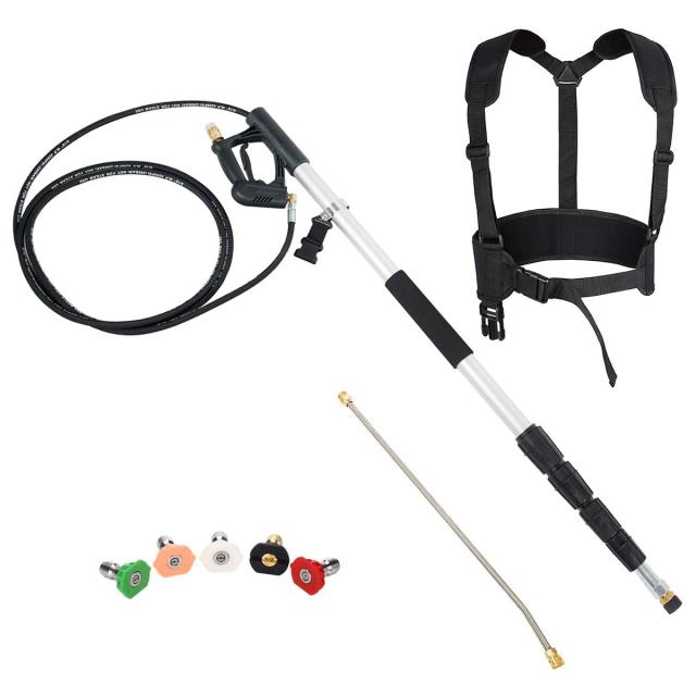 18Ft High Pressure Washer Telescoping Lance Extension Wand Length Adjustable