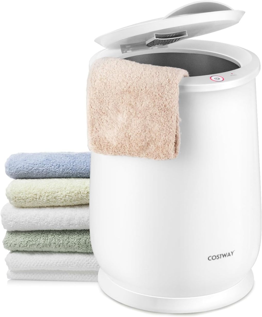 ARLIME Bucket Style Towel Warmer Large Towel Warmer with Flip-top Lid Auto Shut Off