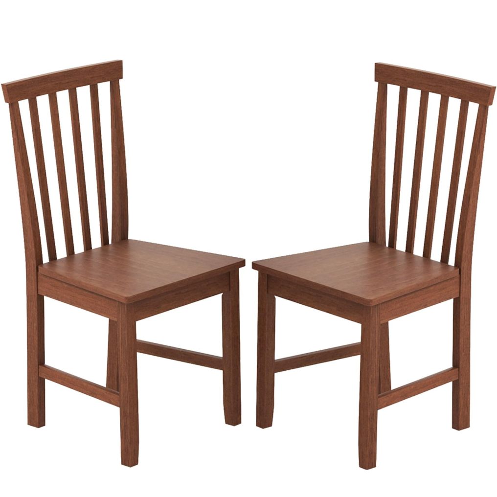 Armless Wooden Chairs with High Back for Kitchen