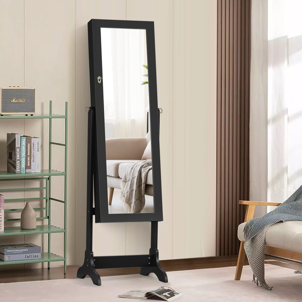 Standing Jewelry Armoire Cabinet