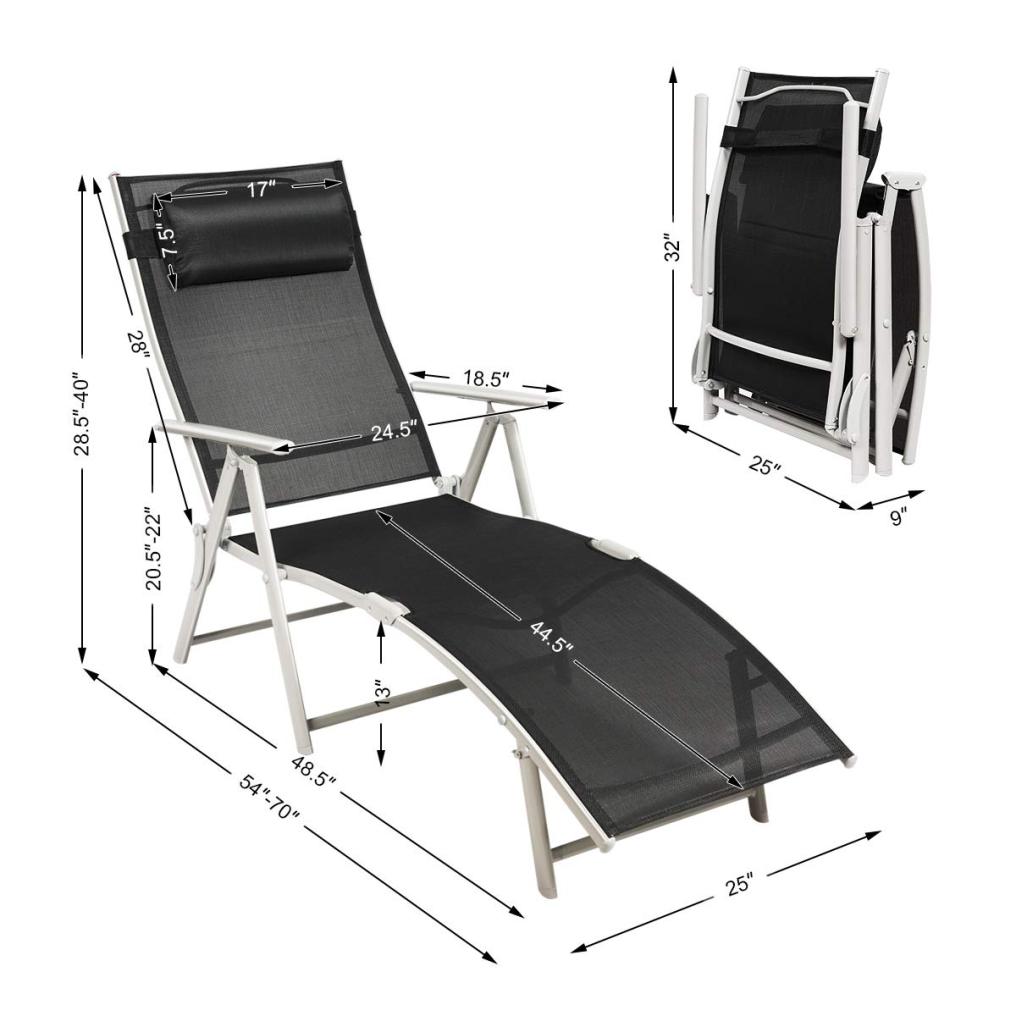 Outdoor Folding Chaise Lounge Chair