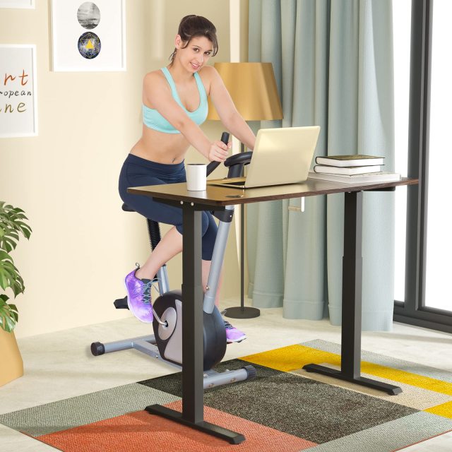 Manual Hand Crank Workstation Base w/Foldable Crank Handle