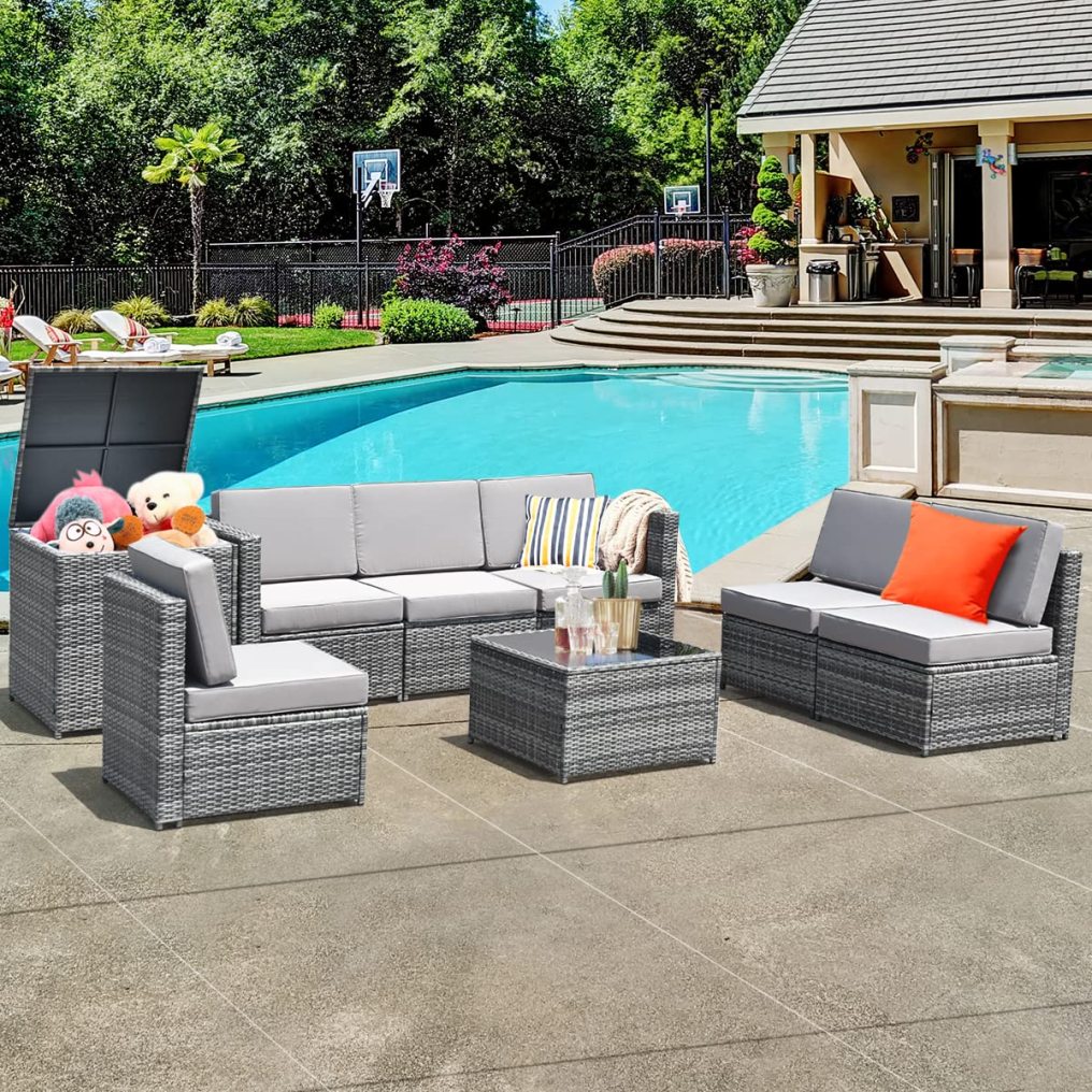8 Piece Outdoor Patio Furniture Set for Garden