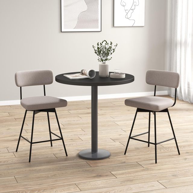 ARLIME 25 inch Upholstered Counter Height Bar Stools with Back (2/4)