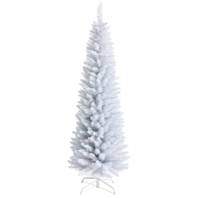 6 Ft Unlit Snow Flocked Christmas Tree with 340 Branch Tips