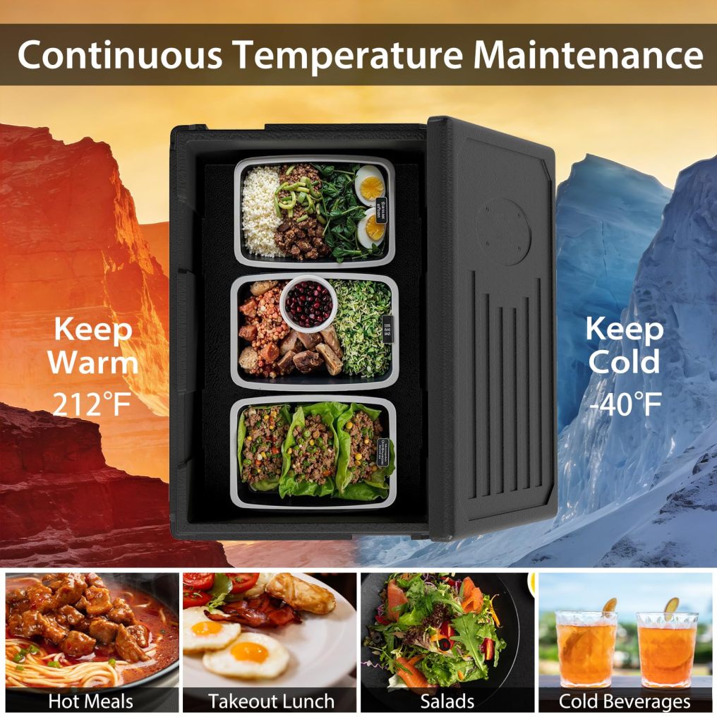 49 Qt Insulated Food Pan Carrier Non-Electrical Food Warmer