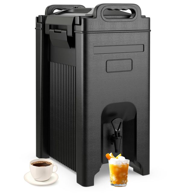 ARLIME Insulated Beverage Dispenser with Handles, 5 Gallon Food-Grade Hot and Cold Beverage Server