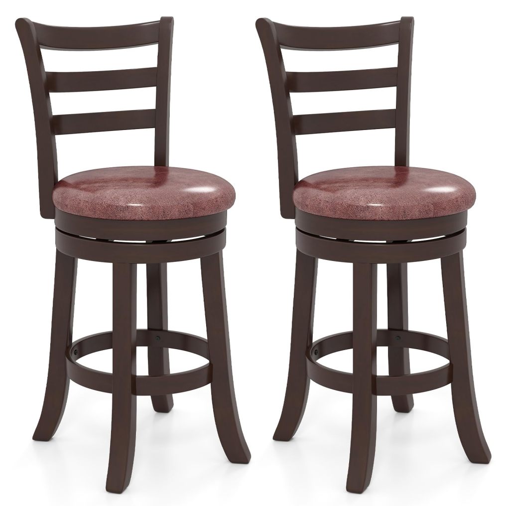26"/30” Bar Height Stools Set with Footrest for Kitchen