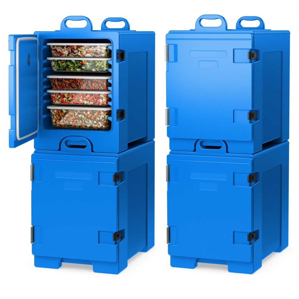 ARLIME Insulated Food Pan Carrier, End-Loading Insulated for 5 Full-Size Pans