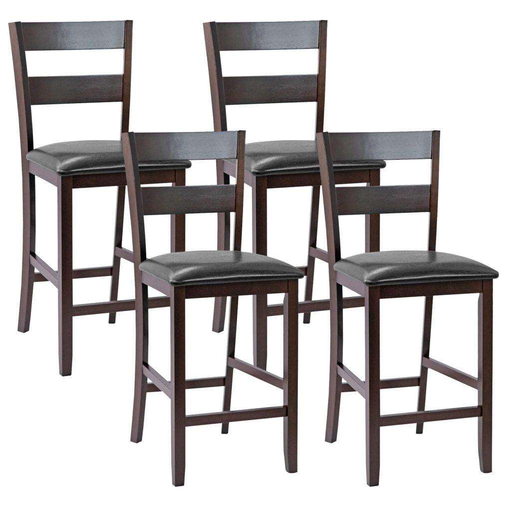 25” Counter Height Kitchen Dining Pub Chairs with Soft Padded Seat