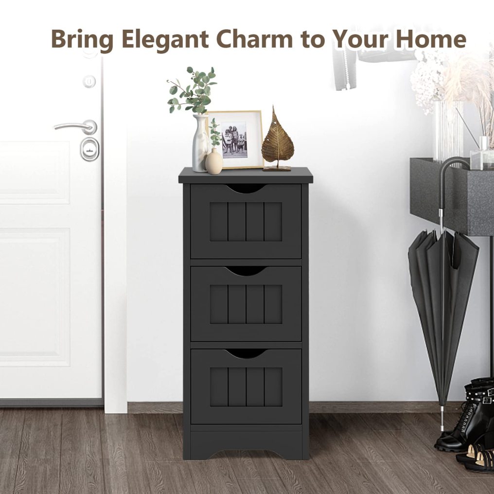 Bathroom Storage Cabinet Space-Saving Tower Storage Cabinet