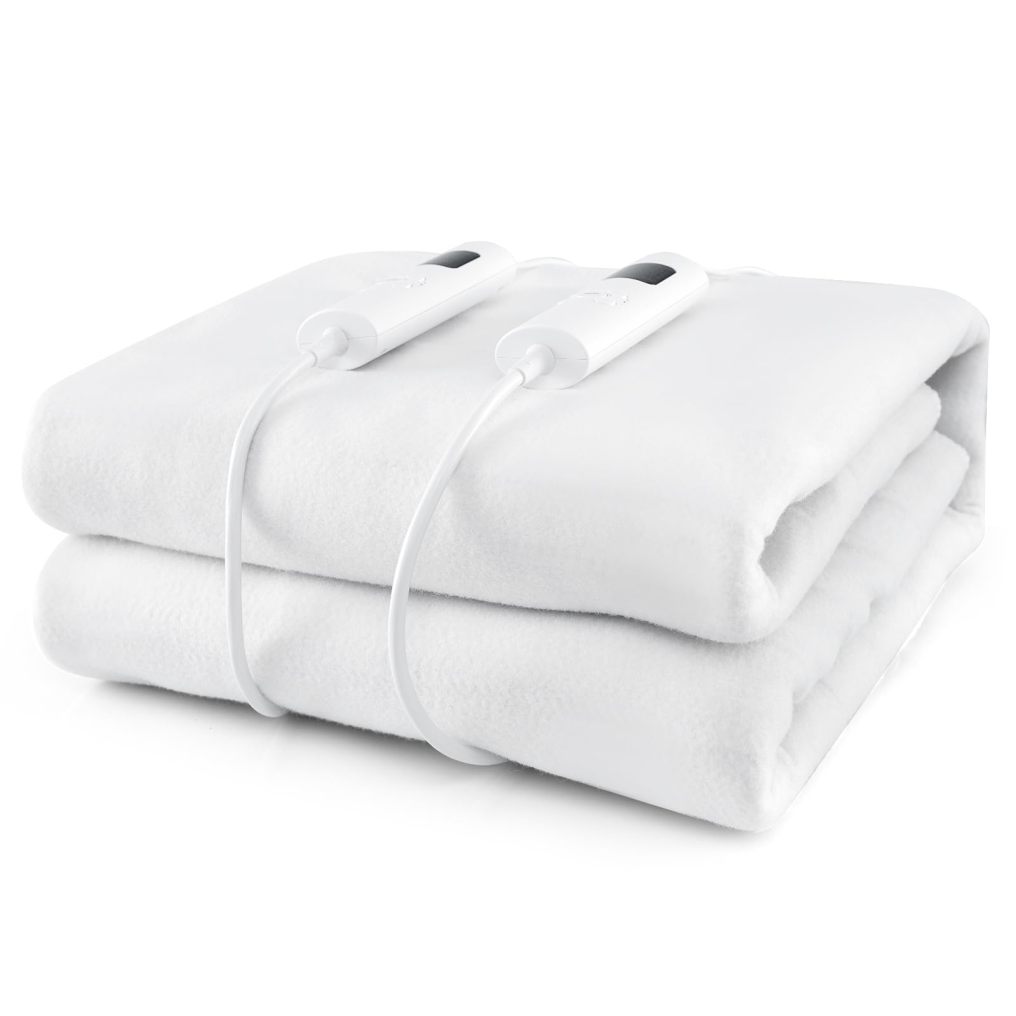 Machine Washable Electric Bed Warmer with Dual Controller 9 Heat Setting and 9-Hour Auto Off and Overheat Protection