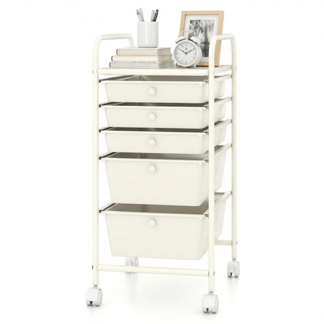 6-Drawer Rolling Storage Cart Multifunctional Art Craft Tools Organizer on Wheels