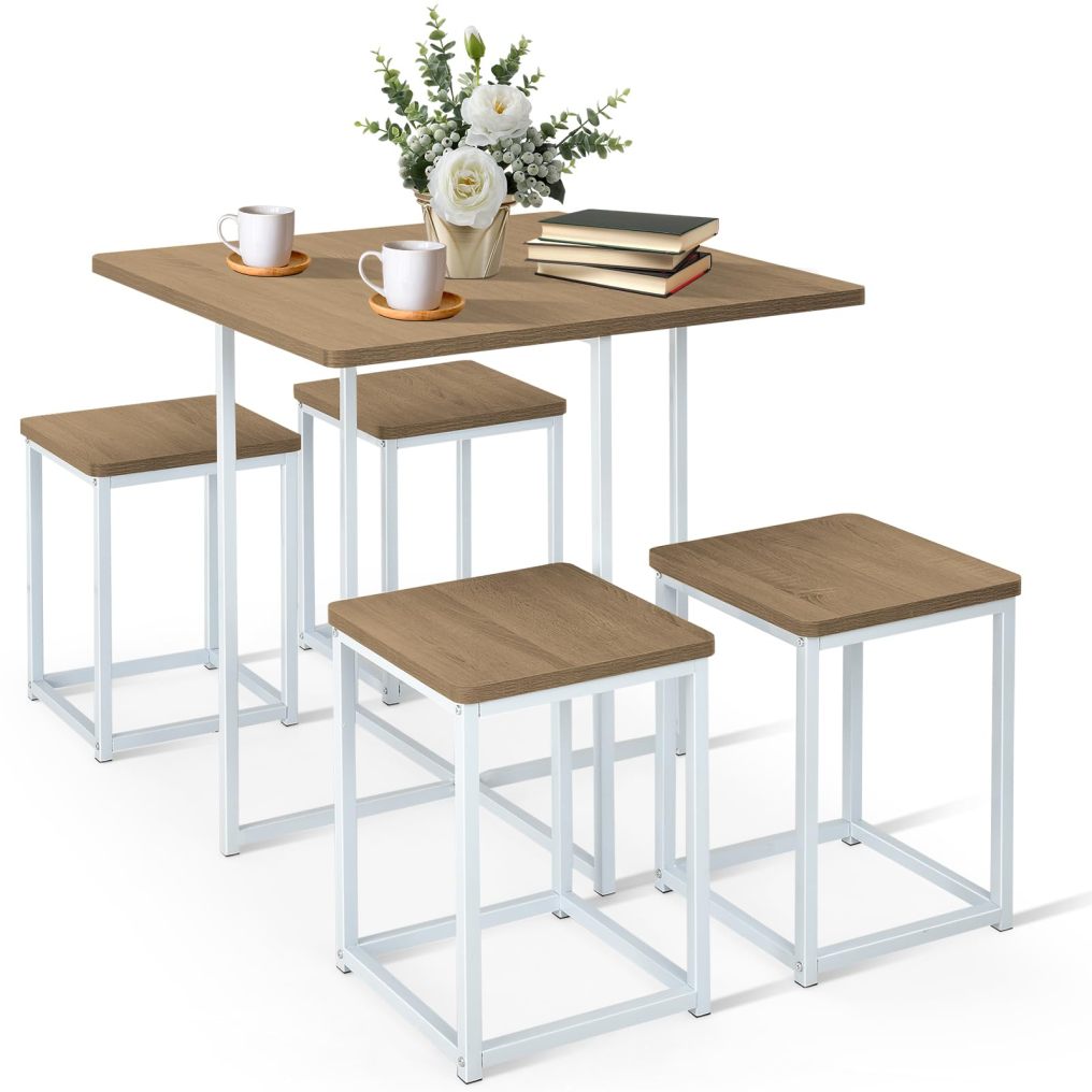 5 Piece Dining Table Set Counter Kitchen Table and Chair Set