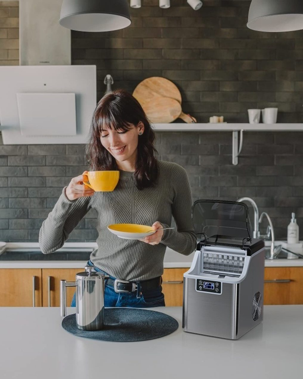 ARLIME Portable Countertop Ice Maker Machine, 45 Lbs/24H, 24 Pcs/13 Mins