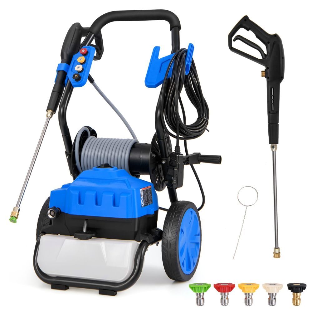 Electric Pressure Washer Max 2300 PSI 1.8 GPM High-Pressure Cleaner with 5 Nozzles