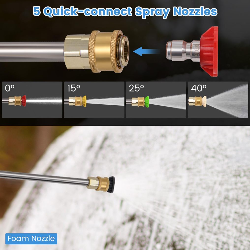 Electric Pressure Washer Max 2300 PSI 1.8 GPM High-Pressure Cleaner with 5 Nozzles