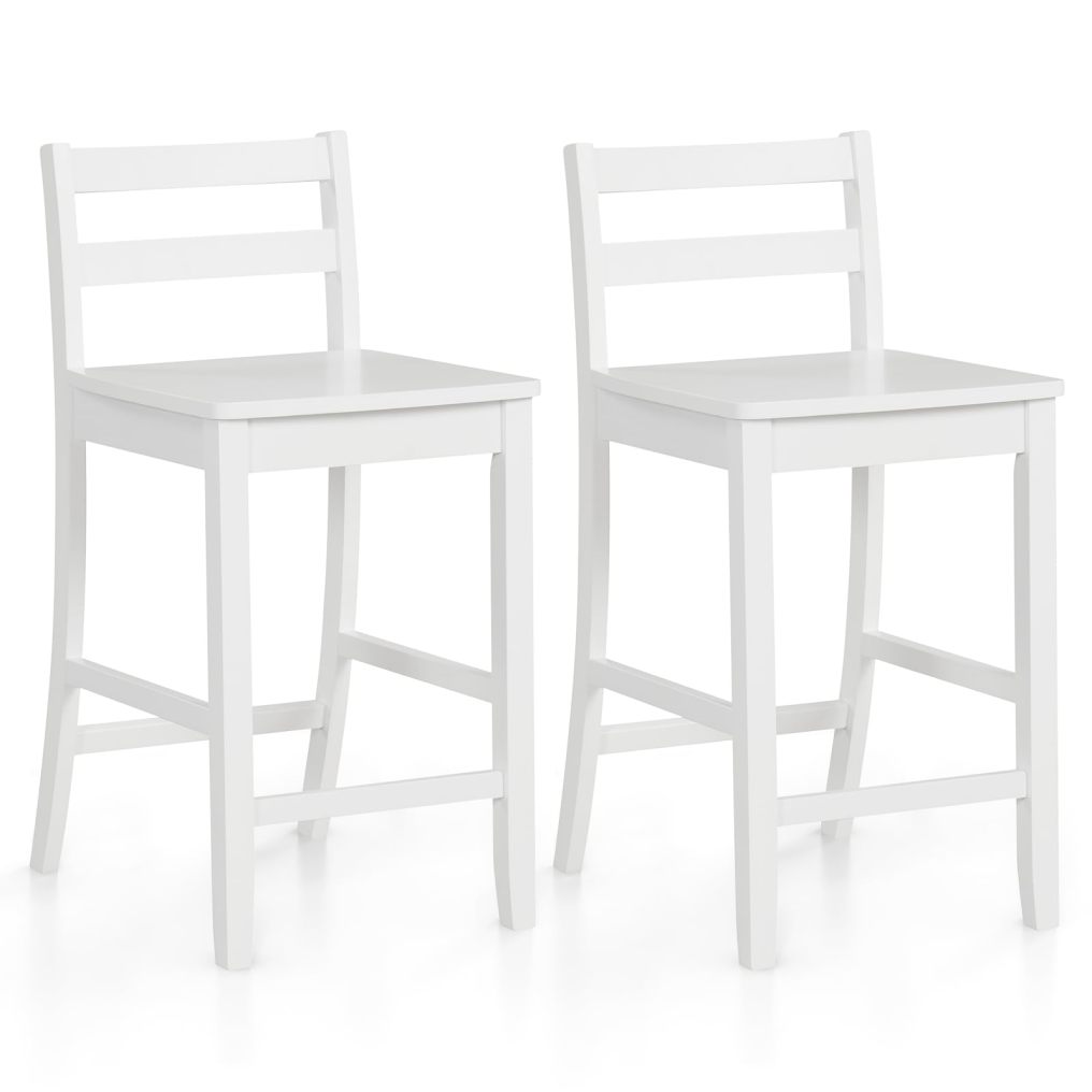 Wooden Bar Stools Set of 2/4 24-Inch Counter Height Stools